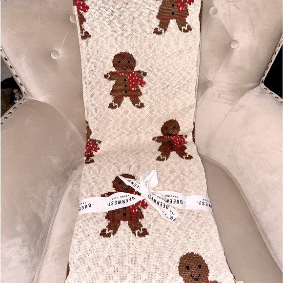 queenwest trading Holiday New Queenwest Trading Co Gingerbread Girl Knit Throw 0 Cotton Poshmark